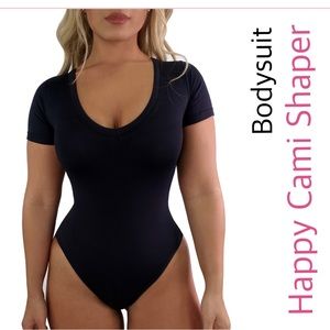 HAPPY CAMI SHAPER BODYSUIT SHORT SLEEVES